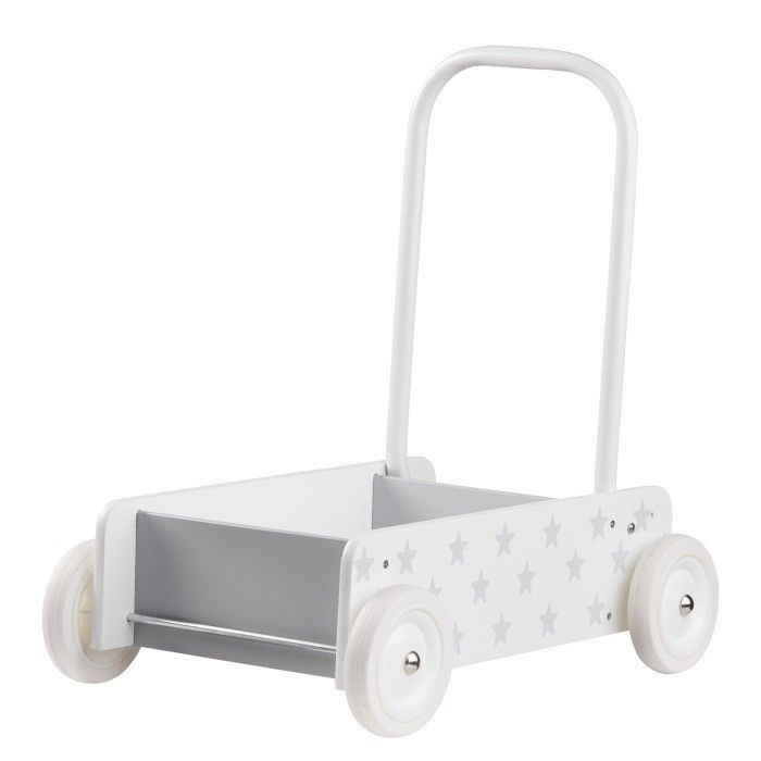 Houten wandelwagen ster wit/grijs Kids Concept