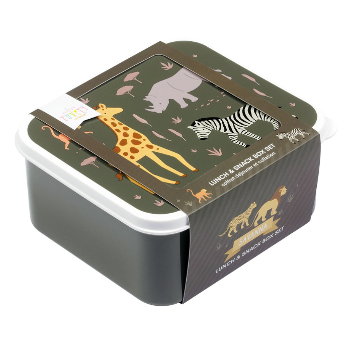 A Little Lovely Company Lunchbox & Snackbox Savanne