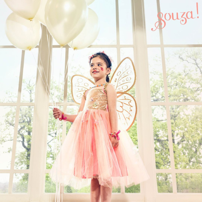 Souza Prinzessinnenkleid mit Flügeln Joanna Pfirsich