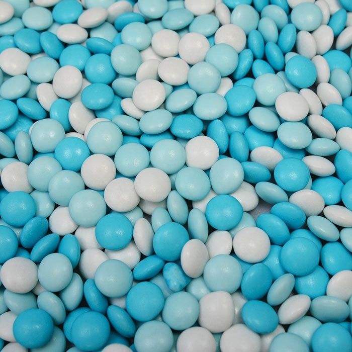 Mini chocolade confetti blauw mix 1kg
