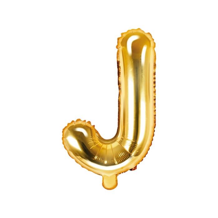 Folienballon Buchstaben und Zahlen gold 35cm