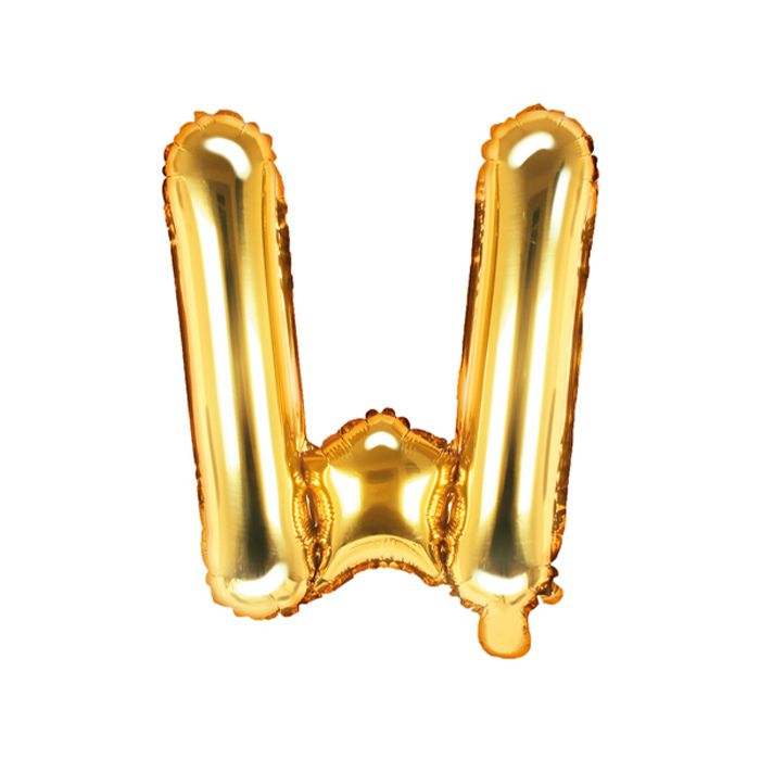 Folienballon Buchstaben und Zahlen gold 35cm
