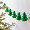 Girlande Weihnachtsbäume Bienenwaben grün Nordic Noel Ginger Ray