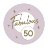 Teller Fabulous 50 rosa (8St.)