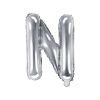 Folienballon Buchstaben und Zahlen silber 35cm
