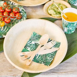 Tropical Fiesta Servietten mit Palmblättern (20 Stück) Talking Tables