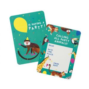 Party Animals Einladungen (8Stück) Talking Tables