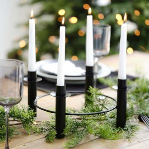 Kerzenhalter Kreis schwarz Zeitgenössische Weihnachten Ginger Ray