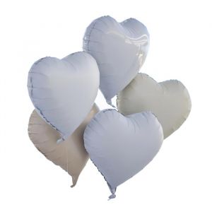 Folienballons Herzen Creme Mix (5Stk) Verliebt Ginger Ray