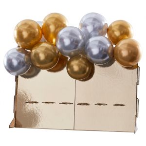 Champagner-Display Gold mit Luftballons Navy Luxe Ginger Ray