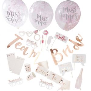 Bachelorette-Party-Paket Team Bride Ginger Ray