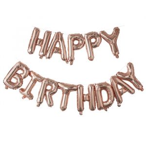Ginger Ray Folienballon Happy Birthday Pick & Mix rosegold
