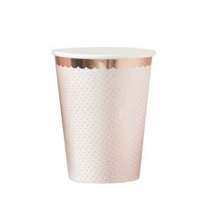 Becher hellrosa-roségold (8Stk) Ditsy Floral Ginger Ray