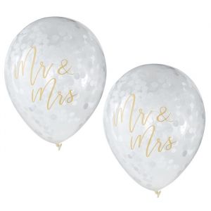 Mr & Mrs Ballons Gold Hochzeit (5 Stück) Ginger Ray