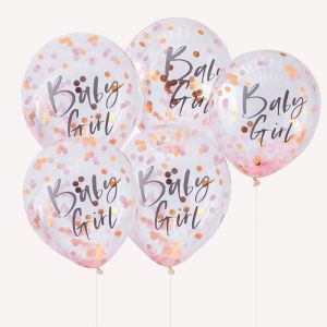 Konfetti-Ballons Baby Girl Twinkle Twinkle (5Stück)Ginger Ray