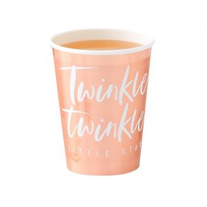 Becher Roségold Twinkle Twinkle (8 Stück) Ginger Ray