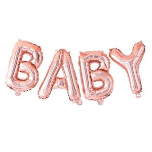 Folieballon Baby roségoud Twinkle Twinkle Ginger Ray