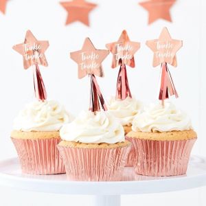 Cupcake toppers Twinkle Twinkle Ginger Ray sfeer