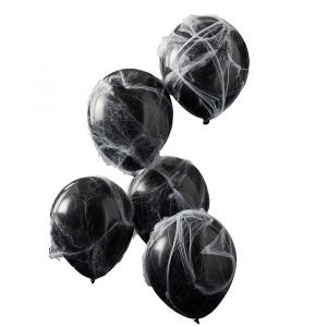Luftballons Fright Night mit Spinnweben (5 Stk.) Ginger Ray