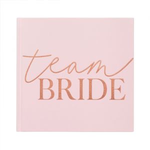 Gästebuch Samt rosa Team Bride Blush Hen Ginger Ray