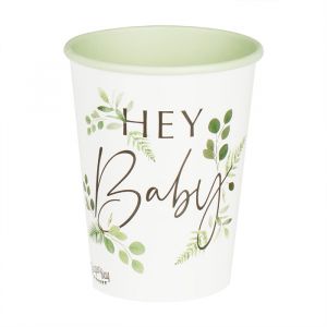 Hey Baby Botanical Babybecher (8 Stück) Ginger Ray