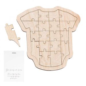 Gästebuch Holzpuzzle Strampler Botanical Baby Ginger Ray