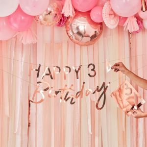 Girlande Happy Birthday pink custom Mix It Up Ginger Ray