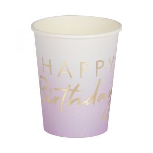Becher ombre lila Mix It Up (8 Stk.) Ginger Ray