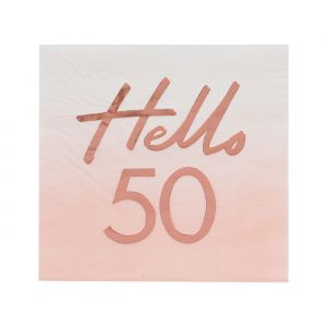 Hello 50 roséfarbene Servietten Mix It Up (16 Stück) Ginger Ray