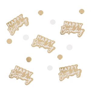 Happy Birthday Tischkonfetti Mix It Up aus Gold Ginger Ray