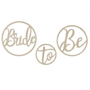 Bride to Be Botanical Hen Kleiderbügel aus Holz (3 Stück) Ginger Ray