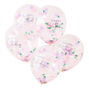 Konfetti-Ballons Floral Let's Partea (5Stück) Ginger Ray