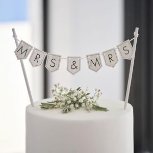 Moderner Tortenaufsatz für Hochzeiten von Mr & Mrs Ginger Ray