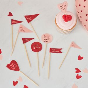 Cupcake-Aufkleber zum Valentinstag Du und ich Ginger Ray