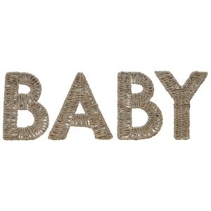 Geflochtene Dekoration Buchstaben BABY Hello Baby Ginger Ray