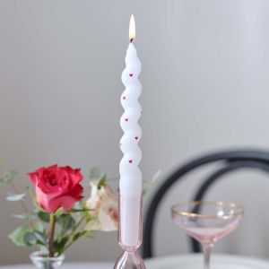 Gedrehte Kerzen mit Herzen Parisian Love (2Stk) Ginger Ray