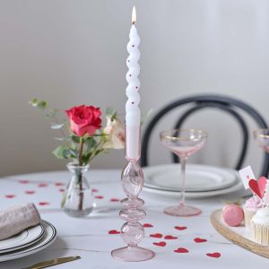 Kerzenleuchter rosa Glas Pariser Liebe Ginger Ray