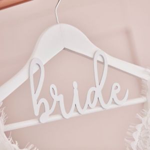 Kleiderbügel Braut weiß Botanical Wedding Ginger Ray