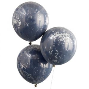 Ballons silber-blau Mix it Up Blue Ginger Ray