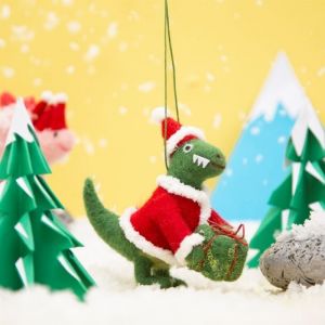 Weihnachtsaufhänger Dinosaurier Filz Sass & Belle
