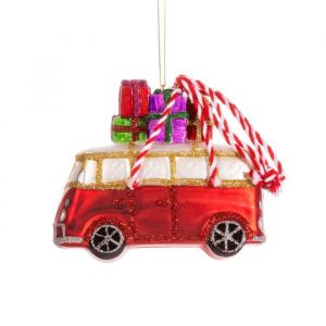 Wohnmobil-Weihnachtsanhänger mit Geschenken