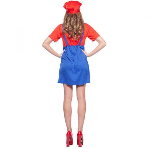 Super Mario Kostüm Damen rot