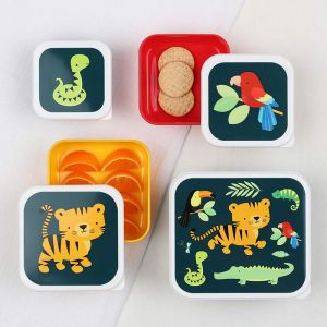 Tiger Lunch- und Snackboxen (4 Stück) A Little Lovely Company