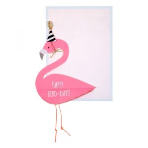 Verjaardagskaart Flamingo Honeycomb Meri Meri