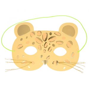 Grußkarte Leopard mit Maske Meri Meri