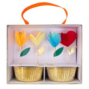 Cupcake-Set Bright Flower Meri Meri
