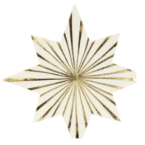Servietten Gold Stripe Stars (16 Stück) Meri Meri
