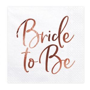 Servetten Bride to Be roségoud (20st) product