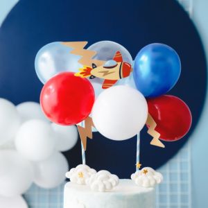Tortenaufleger Luftballons Flugzeug Party