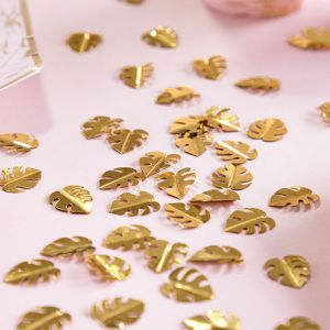 Tisch Konfetti Metallic Blätter Gold